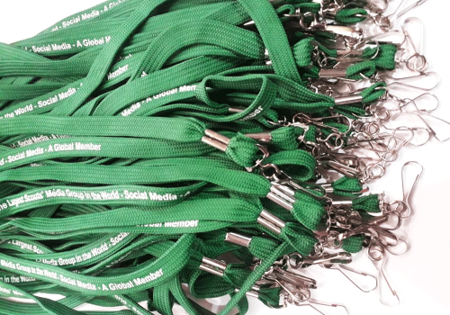Cotton ID lanyards and neck cords printed with precision using screen printing by RSB Multishop in Sri Lanka.