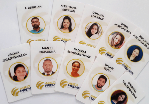 RSB Multishop specializes in printing Office ID Cards, Hotel Key Cards, School Cards, RFID and NFC Cards, and all kinds of PVC cards using UV and digital technology in Sri Lanka.