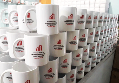All types of sublimation mugs – beautifully printed by RSB Multishop in Sri Lanka.